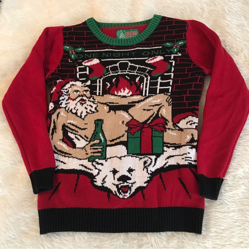 Unisex ugly holiday Christmas sweater size small excellent condition